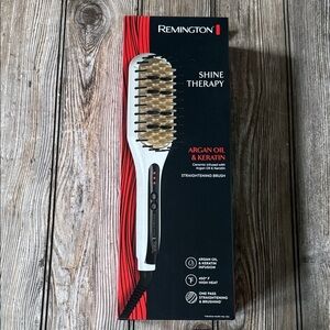 Remington Shine Therapy hair Straightening Brush NEW ceramic technology infusion